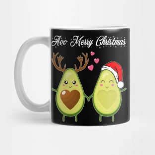 Avocado merry Christmas t-shirt | funny avo Christmas deer avocado Santa avocado t-shirt gift Christmas vegan Mug